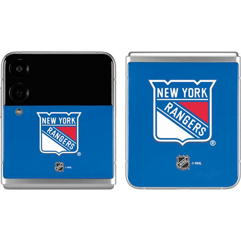 NHL New York Rangers Solid Background Galaxy Z Flip4 5G Skin